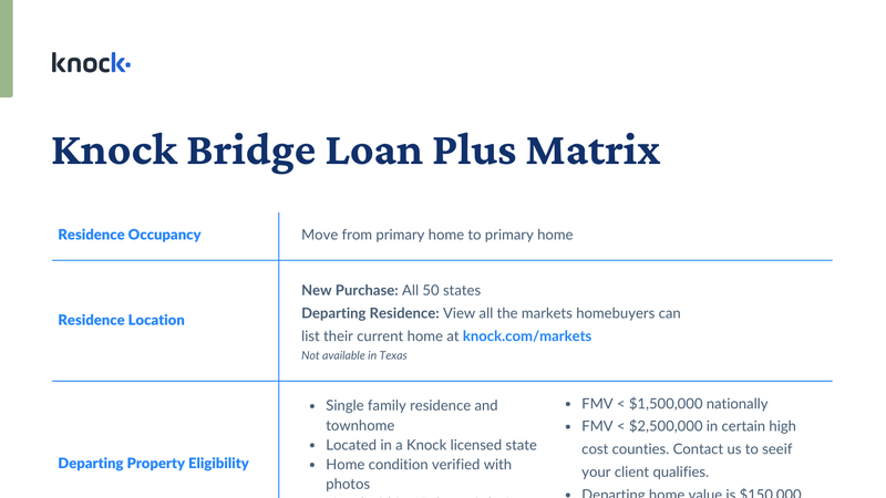 knock-bridge-loan-plus-matrix-7-2026