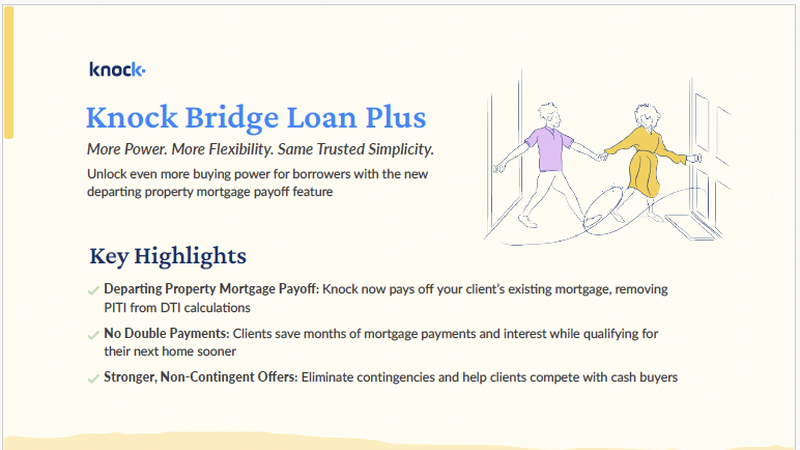 Knock Bridge Loan Plus Flyer
